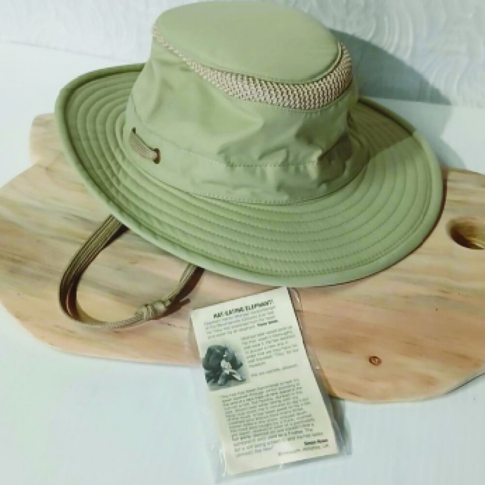 2 Tilley Hat (s) Navy Blue and Light Green size 7 1/8 - Picture 2 of 5